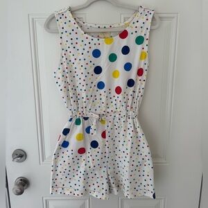Vintage 1980s polka dot romper
